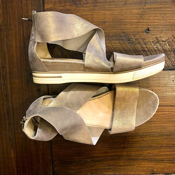 Eileen Fisher Shoes - Eileen Fisher Platinum Leather Platform Sandals